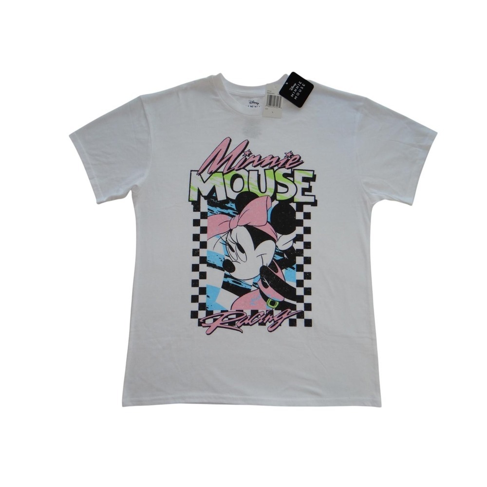 Disney Minnie Mouse Racing Graphic‎ T-Shirt - Size L